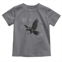 Raven Crow Y2k Toddler T Shirt Gothic Cyber Sigilism Occult Dark Academia Black Bird Graphic