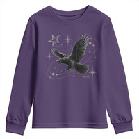 Raven Crow Y2k Youth Sweatshirt Gothic Cyber Sigilism Occult Dark Academia Black Bird Graphic
