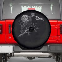 Skeleton Hand Boop Raven Spare Tire Cover Funny Spooky Halloween Crow Moon Graphic