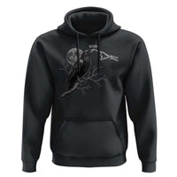 Skeleton Hand Boop Raven Hoodie Funny Spooky Halloween Crow Moon Graphic