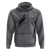 Skeleton Hand Boop Raven Hoodie Funny Spooky Halloween Crow Moon Graphic