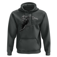 Skeleton Hand Boop Raven Hoodie Funny Spooky Halloween Crow Moon Graphic