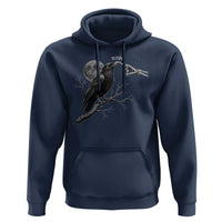 Skeleton Hand Boop Raven Hoodie Funny Spooky Halloween Crow Moon Graphic