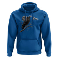 Skeleton Hand Boop Raven Hoodie Funny Spooky Halloween Crow Moon Graphic