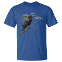 Skeleton Hand Boop Raven T Shirt Funny Spooky Halloween Crow Moon Graphic