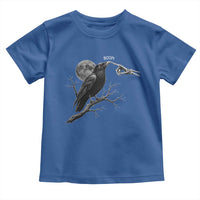 Skeleton Hand Boop Raven Toddler T Shirt Funny Spooky Halloween Crow Moon Graphic