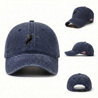 Skeleton Hand Boop Raven Washed Cotton Baseball Cap Funny Spooky Halloween Crow Moon Graphic