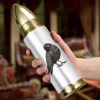 Curious Raven Crow Bullet Tumbler Vintage Dark Academia Gothic Black Bird Graphic