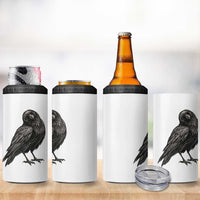 Curious Raven Crow 4 in 1 Can Cooler Tumbler Vintage Dark Academia Gothic Black Bird Graphic