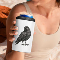 Curious Raven Crow 4 in 1 Can Cooler Tumbler Vintage Dark Academia Gothic Black Bird Graphic