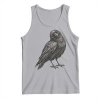 Curious Raven Crow Tank Top Vintage Dark Academia Gothic Black Bird Graphic