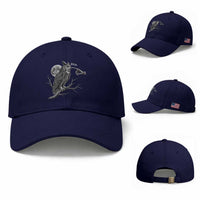 Skeleton Hand Boop Owl Baseball Cap Funny Spooky Halloween Moon Graphic
