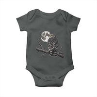 Owl Full Moon Graphic Baby Onesie Vintage Dark Academia Bird