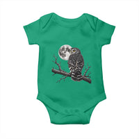 Owl Full Moon Graphic Baby Onesie Vintage Dark Academia Bird