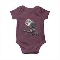 Owl Full Moon Graphic Baby Onesie Vintage Dark Academia Bird