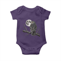 Owl Full Moon Graphic Baby Onesie Vintage Dark Academia Bird