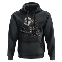 Owl Full Moon Graphic Hoodie Vintage Dark Academia Bird