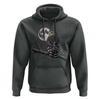 Owl Full Moon Graphic Hoodie Vintage Dark Academia Bird