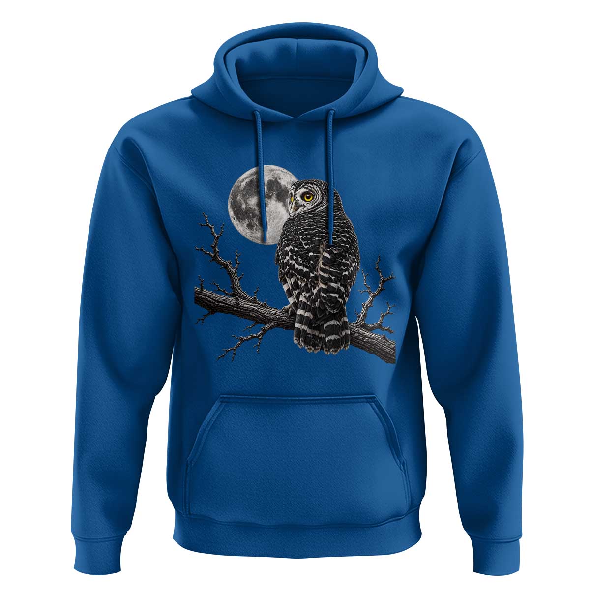 Owl Full Moon Graphic Hoodie Vintage Dark Academia Bird