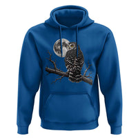 Owl Full Moon Graphic Hoodie Vintage Dark Academia Bird