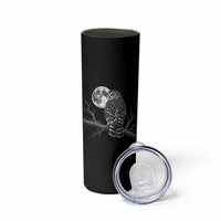 Owl Full Moon Graphic Skinny Tumbler Vintage Dark Academia Bird