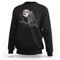 Owl Full Moon Graphic Sweatshirt Vintage Dark Academia Bird