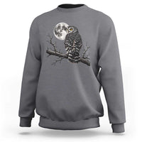 Owl Full Moon Graphic Sweatshirt Vintage Dark Academia Bird