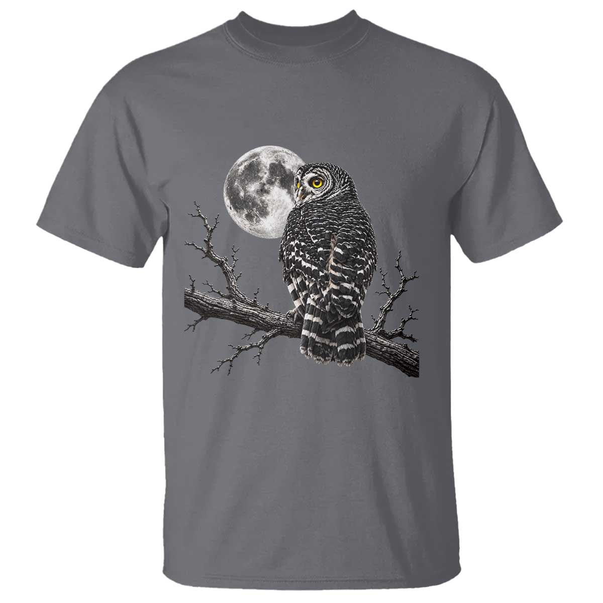 Owl Full Moon Graphic T Shirt Vintage Dark Academia Bird