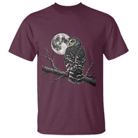 Owl Full Moon Graphic T Shirt Vintage Dark Academia Bird