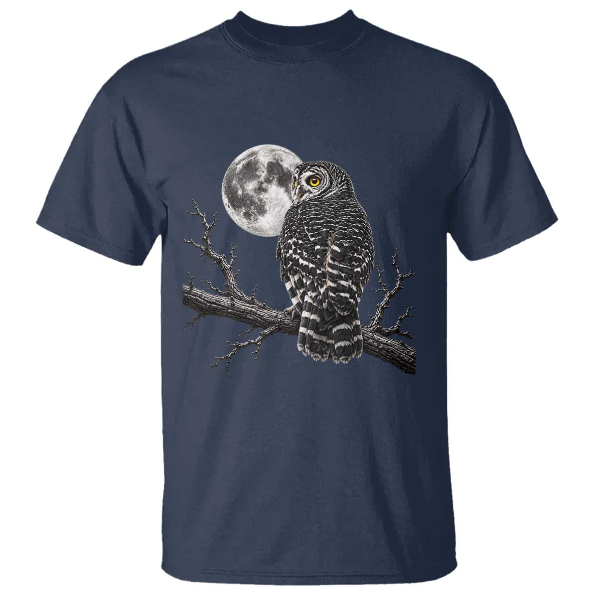 Owl Full Moon Graphic T Shirt Vintage Dark Academia Bird