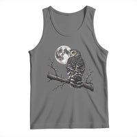 Owl Full Moon Graphic Tank Top Vintage Dark Academia Bird