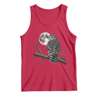 Owl Full Moon Graphic Tank Top Vintage Dark Academia Bird