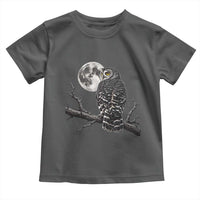 Owl Full Moon Graphic Toddler T Shirt Vintage Dark Academia Bird
