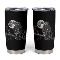 Owl Full Moon Graphic Tumbler Cup Vintage Dark Academia Bird