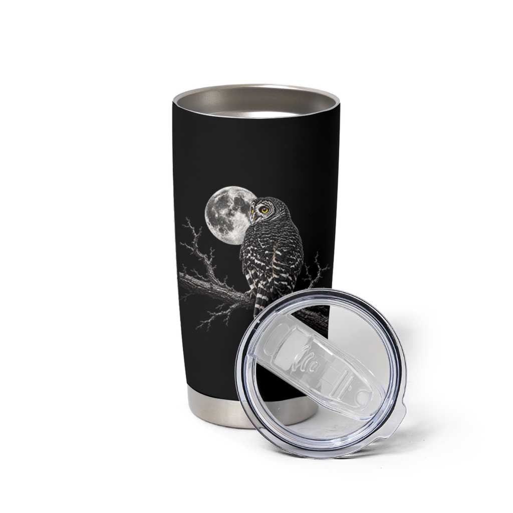 Owl Full Moon Graphic Tumbler Cup Vintage Dark Academia Bird