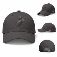 Winking Raven Crow Baseball Cap Vintage Dark Academia Funny Bird Graphic