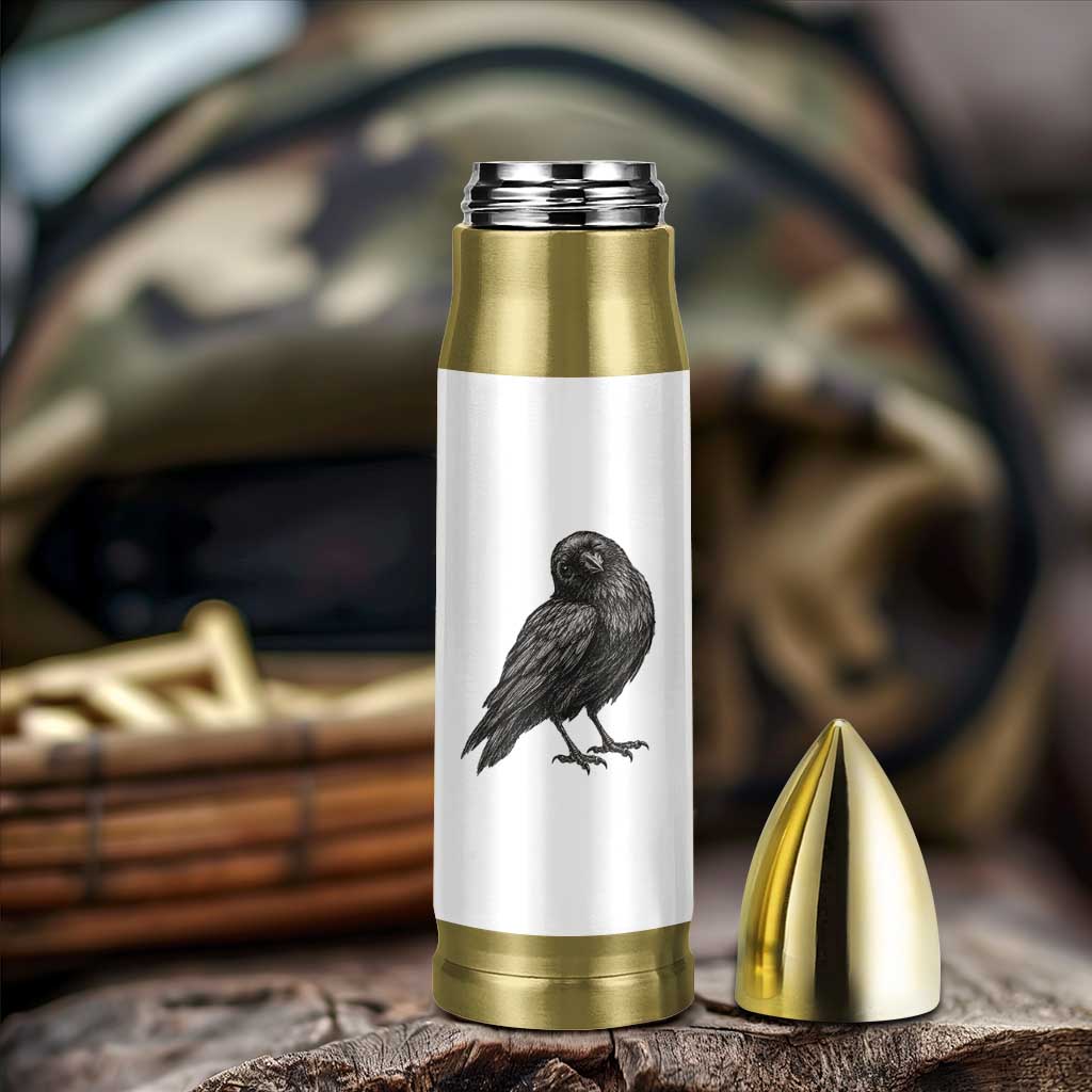 Winking Raven Crow Bullet Tumbler Vintage Dark Academia Funny Bird Graphic