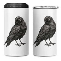 Winking Raven Crow 4 in 1 Can Cooler Tumbler Vintage Dark Academia Funny Bird Graphic