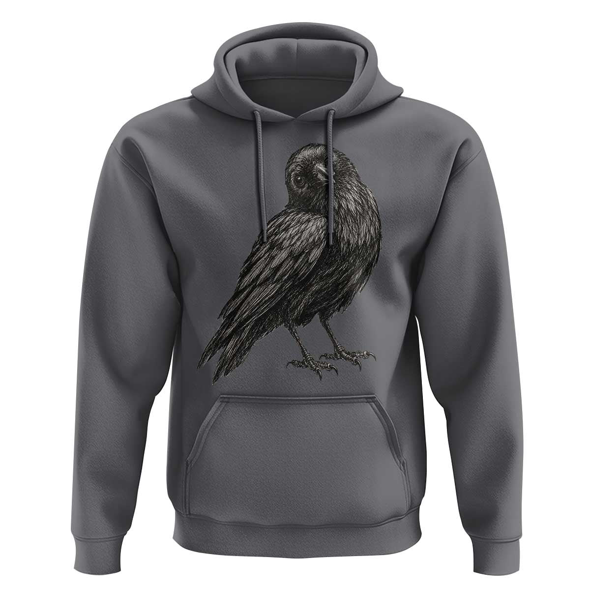 Winking Raven Crow Hoodie Vintage Dark Academia Funny Bird Graphic