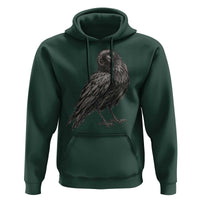 Winking Raven Crow Hoodie Vintage Dark Academia Funny Bird Graphic