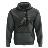 Winking Raven Crow Hoodie Vintage Dark Academia Funny Bird Graphic