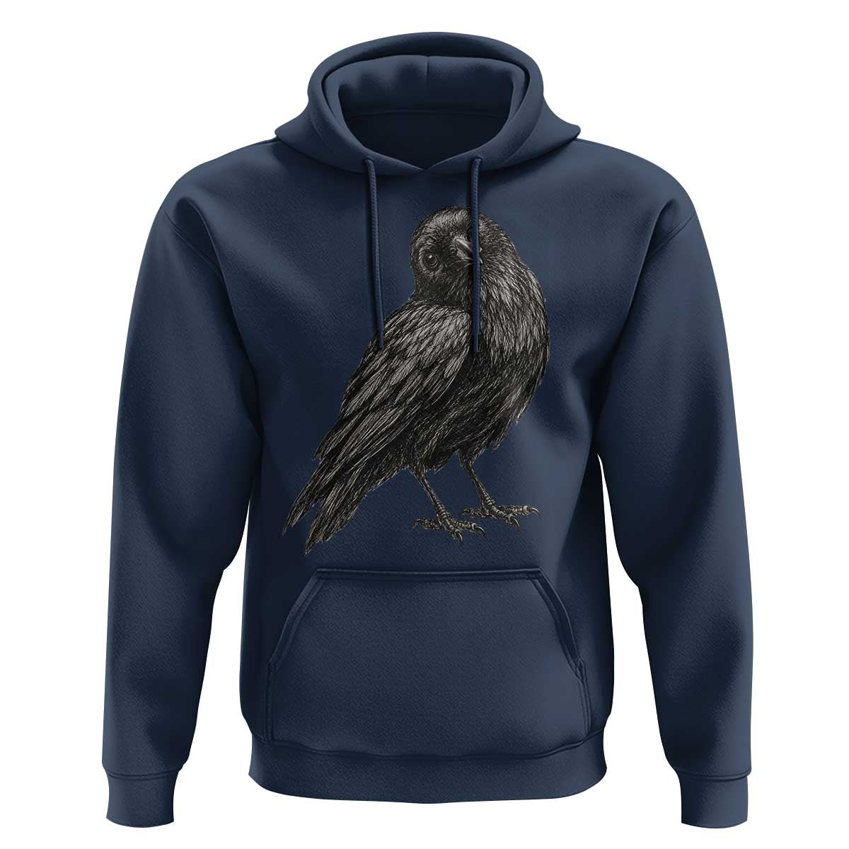 Winking Raven Crow Hoodie Vintage Dark Academia Funny Bird Graphic