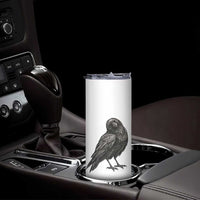 Winking Raven Crow Skinny Tumbler Vintage Dark Academia Funny Bird Graphic