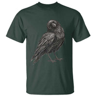 Winking Raven Crow T Shirt Vintage Dark Academia Funny Bird Graphic