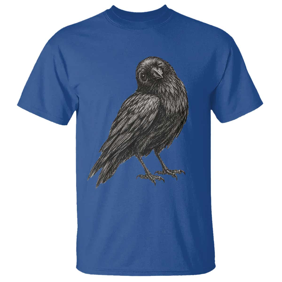 Winking Raven Crow T Shirt Vintage Dark Academia Funny Bird Graphic