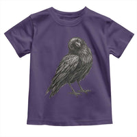 Winking Raven Crow Toddler T Shirt Vintage Dark Academia Funny Bird Graphic