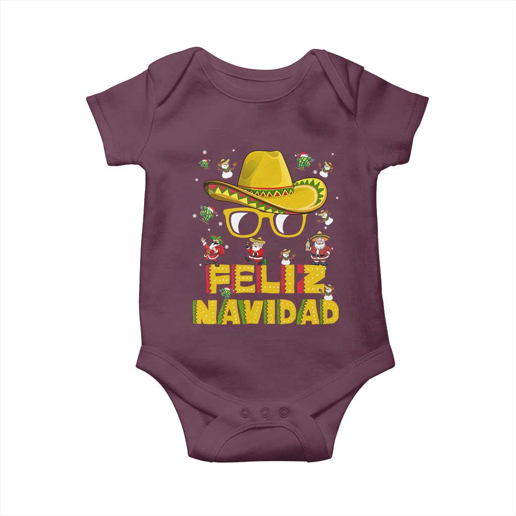 Mexico Christmas Baby Onesie Feliz Navidad Sombrero