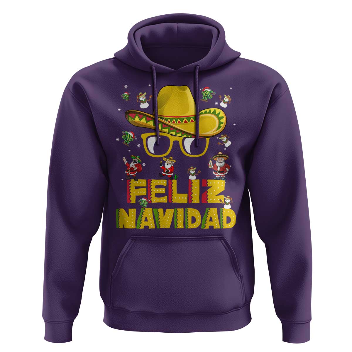 Mexico Christmas Hoodie Feliz Navidad Sombrero