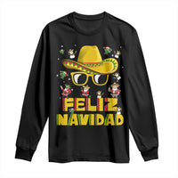 Mexico Christmas Long Sleeve Shirt Feliz Navidad Sombrero