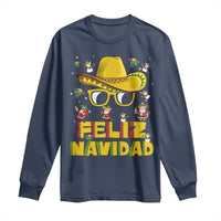 Mexico Christmas Long Sleeve Shirt Feliz Navidad Sombrero